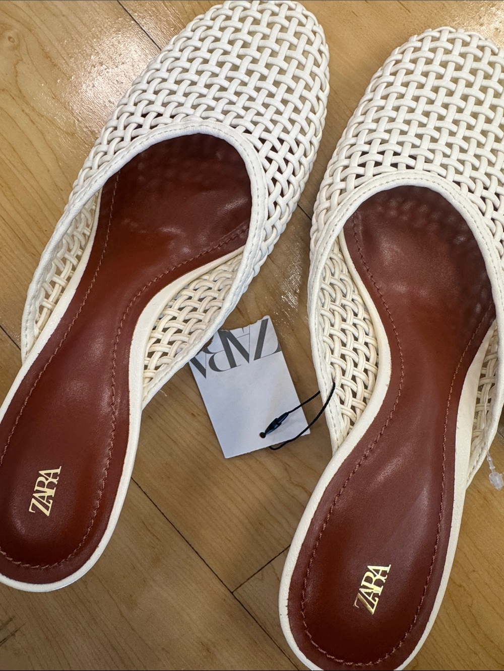 RARE Zara Woven Heeled Mules - Picture 5 of 6